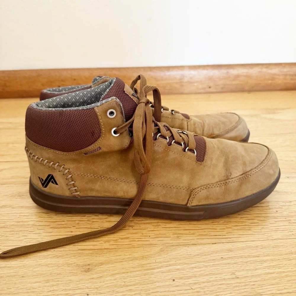 Forsake Phil Mid Waterproof Sneakers Boots Men Sz 9.5 Brown Shoes Leather Walnut